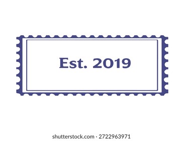 Est. Icono de Vector de sello postal 2019 sobre un fondo blanco
Sello de Vector sobre un fondo blanco