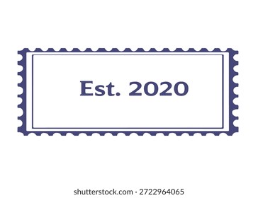 Est. Icono de Vector de sello postal 2020 sobre un fondo blanco
Sello de Vector sobre un fondo blanco