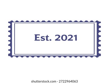 Est. Icono de Vector de sello postal 2021 sobre un fondo blanco
Sello de Vector sobre un fondo blanco