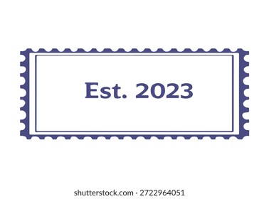 Est 2023 selo postal ícone do vetor em um fundo branco
Carimbo de correio vetorial sobre fundo branco