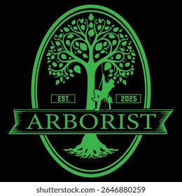 EST 2025 ARBORIST design gráfico para amantes gráficos