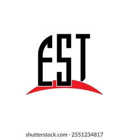 EST letter logo design with white background in illustrator, vector logo modern alphabet font