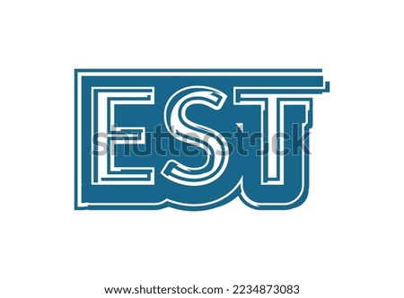 EST letter logo and icon design template Imagine de stoc © 