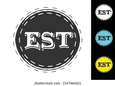 EST letter new logo and icon design template