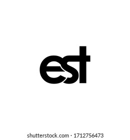 est letter original monogram logo design