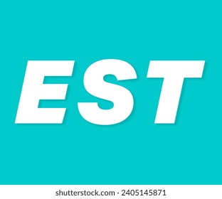 EST logo white and elegant