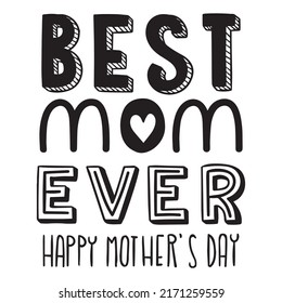 est mom ever Happy Mothers Day Gift vector