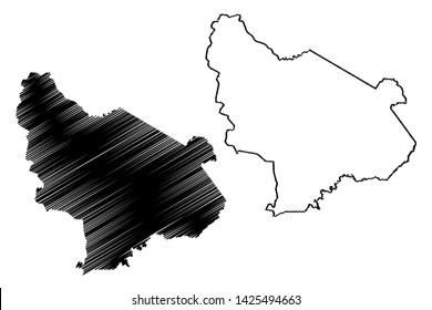 Est Region (Regions of Burkina Faso, Burkina Faso) map vector illustration, scribble sketch Est map