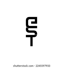 est typography letter monogram logo design