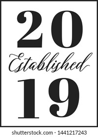 Establish 2019 Vector Logo Business Branding Illustration Background