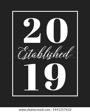 Establish 2019 Vector Logo Business Branding Illustration Background