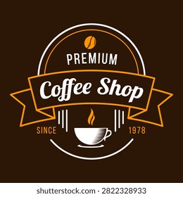 Establish a timeless brand identity with this premium vintage coffee shop badge logo design. Featuring an elegant retro ribbon banner, a singular coffee bean icon, and a steaming hot cup illustration, this classic emblem captures a sense of long-standing tradition and artisan quality since 1978. It is the perfect visual branding asset for traditional cafes, neighborhood coffee houses, local roasters, and gourmet cafeterias looking to display their rich history and passion for brewing.#CoffeeShopLogo #VintageBranding #CafeDesign #PremiumCoffee #LogoInspiration #CoffeeShop #RetroLogo #BaristaLife #BrandIdentity #CoffeeLovers