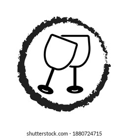 Establishing shots. Bar or restaurant sign icon on white background. vector illustration