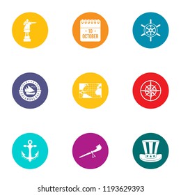 Establishment icons set. Flat set of 9 establishment vector icons for web isolated on white background