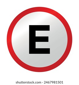 Estacione Translated Park Here. Brazilian Traffic Sign Vector.