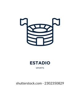 estadio icon from sports collection. Thin linear estadio, competition, arena outline icon isolated on white background. Line vector estadio sign, symbol for web and mobile