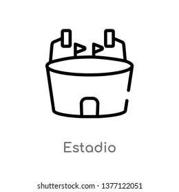 estadio vector line icon. Simple element illustration. estadio outline icon from sports concept. Can be used for web and mobile