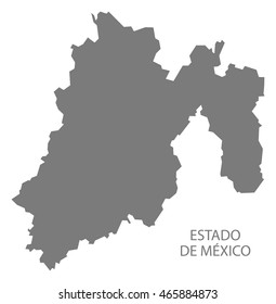 Estado De Mexico Mexico Map grey