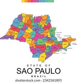 estado de sao paulo state municipios cidades capital brazil brasil