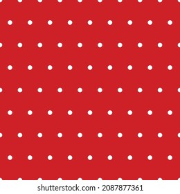 Estampat mocador casteller topos vermells. Polka dot red seamless pattern surface design for human towers in Catalunya. Vector illustration geometric background print.