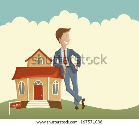 Estate agent and house