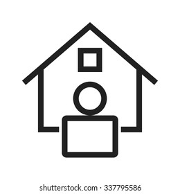 Estate, agent, house icon vector image.Can also be used for housing. Suitable for mobile apps, web apps and print media.