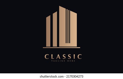 estate building vector logo monograme template