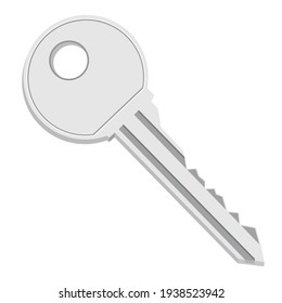 Estate concept, key on isolated background. Vector