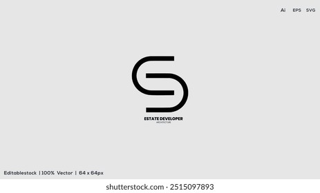 Letra de desarrollador s logo diseño Vector Plantilla e ilustración