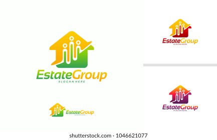 Estate Group logo designs concept vector, Building Logo template vector