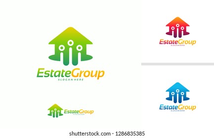 Estate Group logo designs concept vector, Building Logo template vector