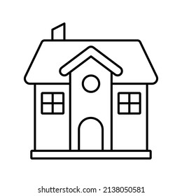 Estate house Vector icon which is suitable for commercial work and easily modify or edit it

