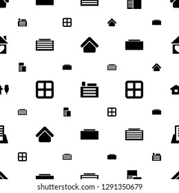 estate icons pattern seamless white background. Included editable filled house building, building, business center, business center building icons. estate icons for web and mobile.
