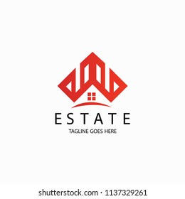 Estate logo design template. Building logo, Abstract home icon