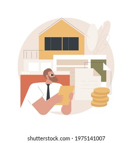 Estate planning abstract concept vector illustration. Real estate assets control, keep documents in order, trust account, attorney advise, life insurance, personal possession abstract metaphor.