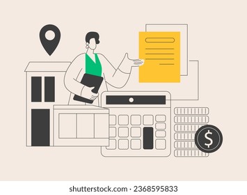 Estate planning abstract concept vector illustration. Real estate assets control, keep documents in order, trust account, attorney advise, life insurance, personal possession abstract metaphor.