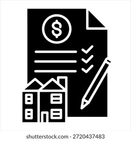 Symbolvektorgrafik für die Immobilienplanung