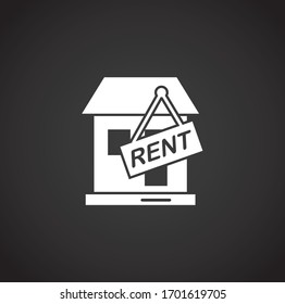 Estate related icon on background for graphic and web design. Creative illustration concept symbol for web or mobile app.