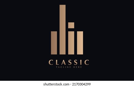 estate tower or building vector logo monograme template