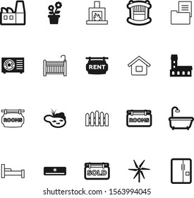 estate vector icon set such as: sold, grow, tub, refrigerator, heavy, wooden, web, texture, engineering, temperature, contract, frame, system, ice, rent, rental, construction, alternative, hygiene