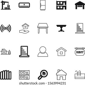 estate vector icon set such as: board, hold, find, texture, map, rent, air, wireless, engineering, signboard, portrait, investment, hotspot, automobile, customer, profile, steel, climate, domestic