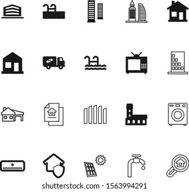 estate vector icon set such as: protection, shipping, pallets, sale, wall, tap, circle, label, package, housework, lens, wooden, cargo, clothes, high, screen, drawn, skyscrapers, parcel, environment