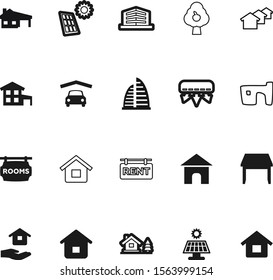 estate vector icon set such as: lodge, green, cleaning, furniture, empty, organic, cool, company, growth, hold, main, cooling, air, rent, decoration, family, cold, housing, leaf, holding, plan, apple