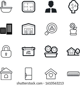 estate vector icon set such as: secure, kitchen, shower, heat, floor, safe, fan, search, analyzing, romance, heart, user, hygiene, ice, research, team, vent, device, climate, privacy, marketing