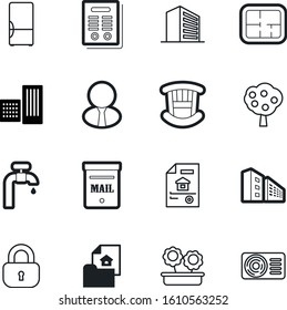 estate vector icon set such as: legal, lock, droplet, rose, newborn, manager, stamp, interior, natural, blueprint, box, secure, fridge, small, email, postage, air, pear, garden, clean, summer, macro
