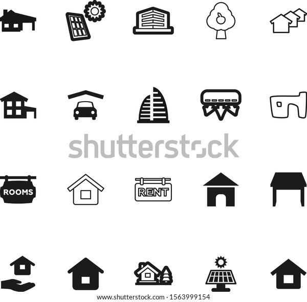 estate vector icon set such as: lodge, green,\
cleaning, furniture, empty, organic, cool, company, growth, hold,\
main, cooling, air, rent, decoration, family, cold, housing, leaf,\
holding, plan, apple