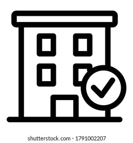 Estate Verify Flat Icon Isolated On White Background