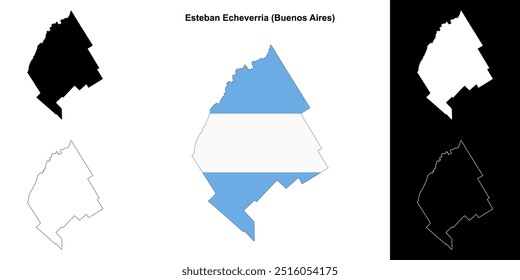 Esteban Echeverria department (Buenos Aires) mapa esboço conjunto