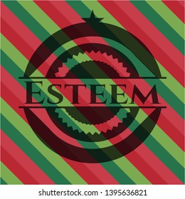 Esteem christmas style emblem. Vector Illustration. Detailed.