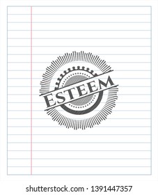 Esteem drawn with pencil strokes. Vector Illustration. Detailed.